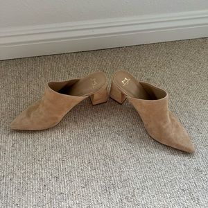 Tan Marc Fischer suede mules
